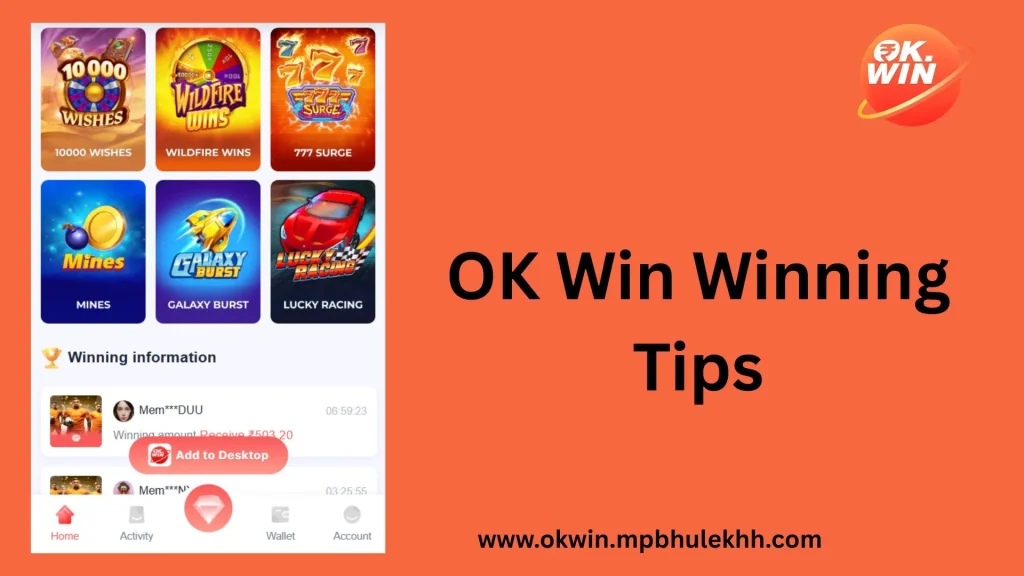 OK Win Winning Tips